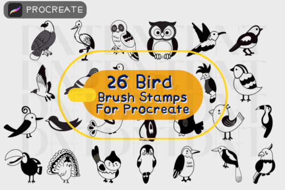 26 Bird Brush Stamps: A Designer's Guide to This Procreate Set