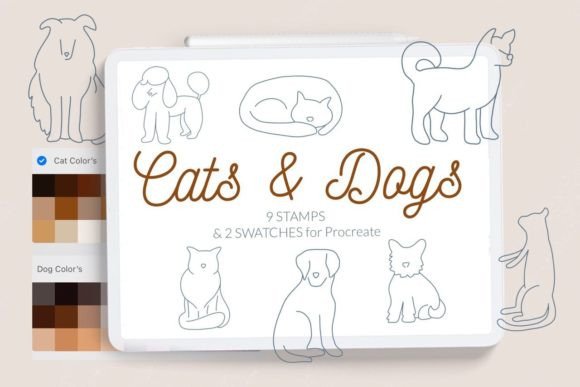 Bringing Pets to Life: A Deep Dive into Cat & Dog Stamp Brushes for Procreate