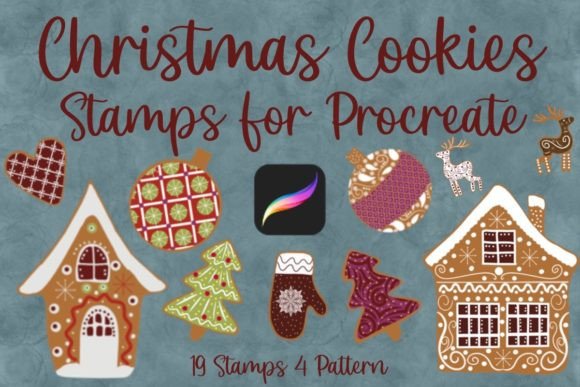 Christmas Cookies Stamps for Procreate: A Festive Design Toolkit