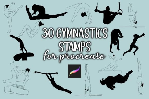 Dynamic Gymnastics Art for Procreate