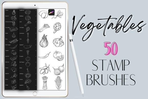 Effortless Artistry: Integrating Procreate Vegetables Stamp Brushes into Your Workflow
