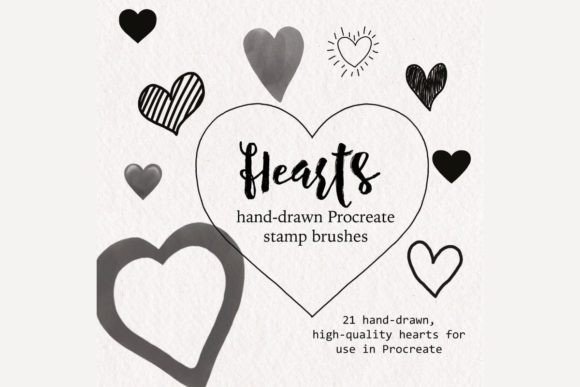 Heart Procreate Brush Stamps: Your Go-To for Handmade Charm
