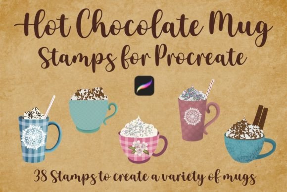 Hot. Chocolate Mugs Stamps for Procreate: A Cozy Design Toolkit