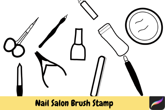 Instant Nail Art Design with Procreate Brush Stamps