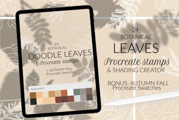 Leaves Stamps for Procreate: Foliage Sha Autumn Toolkit