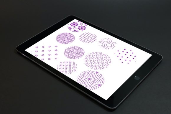Mastering Geometric Design with 15 Geometric Patterns Brush Stamps V6
