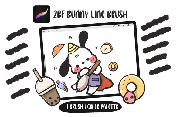 Procreate Brush Bunny Line: Whimsical Digital Artistry