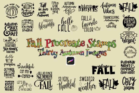 Procreate Fall Sentiments: Instant Seasonal Charm