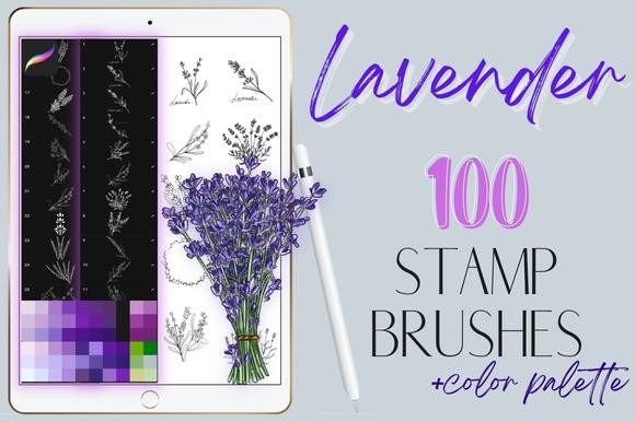 Procreate Lavender Stamp Brushes Palette: A Creative Toolkit