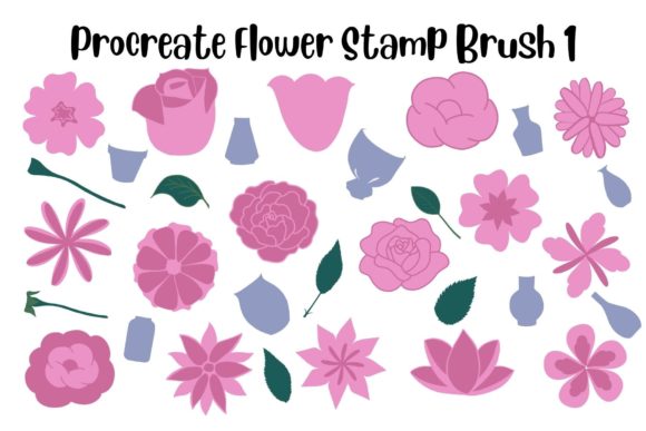 Unleashing Your Creativity with the Procreate Flower Stamp Brush Set 1