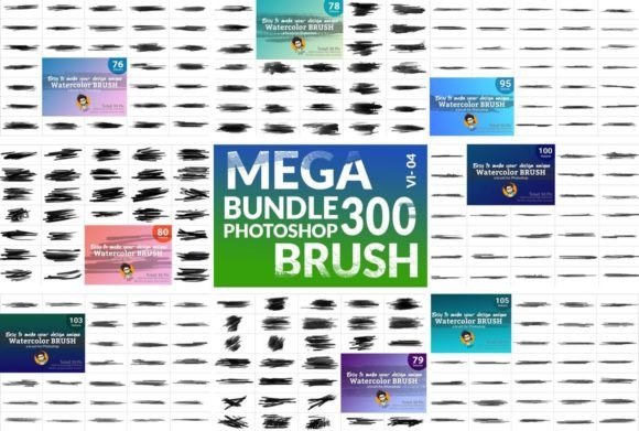 Unlock Authentic Watercolor Effects with Brush Bundle 04